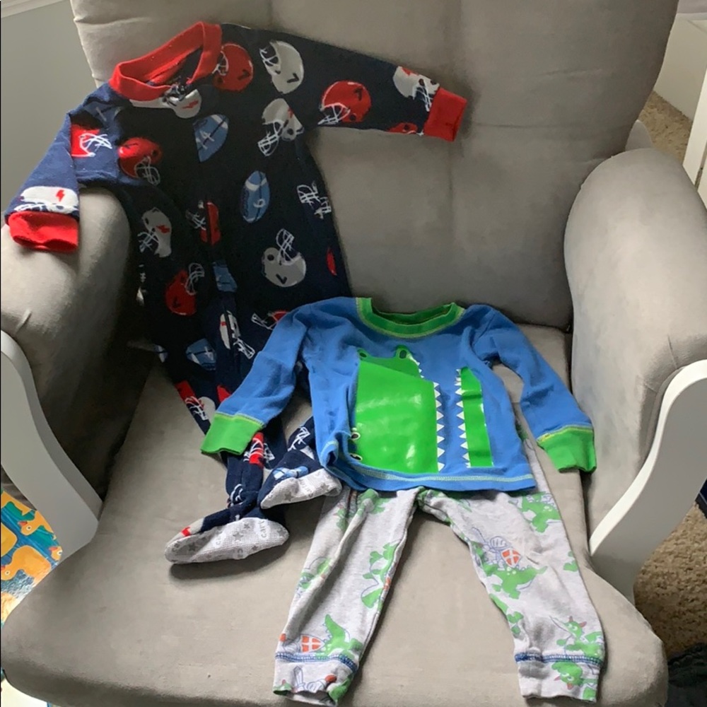 2 sets of boy pajamas